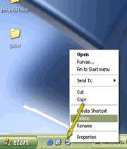 افزودن یك عنصر به نوار كوییك لانچ