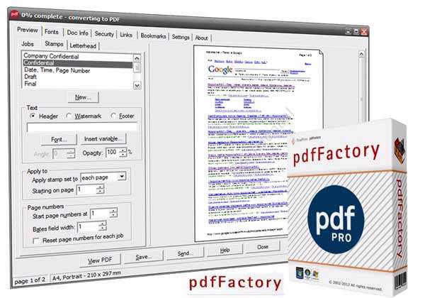 ساخت فایل پی‌دی‌اف، FinePrint pdfFactory PRO 
4.81 Final