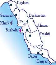 picture of the Bushehr s Political Map
