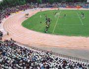 نمای کنونی ورزشگاه شهید دستگردی در زمان برگزاری بازیهای لیگ برتر