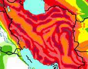 نقشه زمین لرزه در ایران