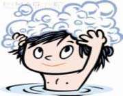 washing hair