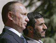 Mahmoud Ahmadinejad meets Putin