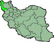 carte montrant la province d’azarbayjan-e qarbi
