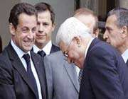 Mahmoud Abbas  et Nicolas Sarkozy 