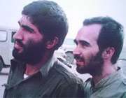 شهید احمد کاظمی در کنار شهید خرازی