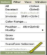 نحوه ذخیره و بارگذاری ناحیه انتخابی 