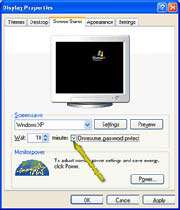 تعیین یك كلمه عبور برای محافظ صفحه 
