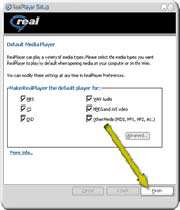 نصب برنامة Player Real Audio 