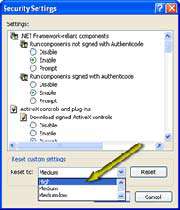 سفارشی كردن سطح امنیت در وب 