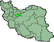 carte montrant la position de la province de qom en iran