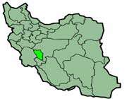 cette carte montre la position de la province de chahar mahal et bakhtiari
