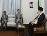 le guide suprême, le président syrien et le président iranien