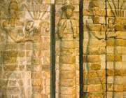 hommes-taureaux et déesses d’intercession. mur de briques moulées, suse, ~xiie s.
