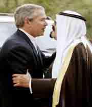 بوش و ملک عبدالله
