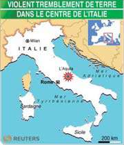 violent tremblement de terre dans le centre de l’italie