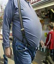 overweight man