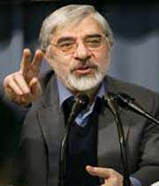 le candidat vaincu mir husain mousavi