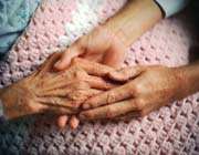 caregiver hands