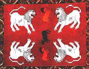 four lion design gabbeh