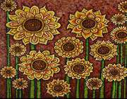 tapestry, sunflower