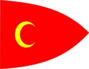 le drapeau du sultanat ottoman employé de 1453 à 1844