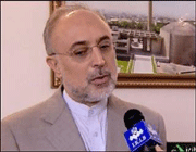 رئيس منظمة الطاقة الذرية الايرانية علي اكبر صالحي