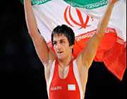 hamid sourian wins the 60kg gold medal in greco-roman wrestling. 