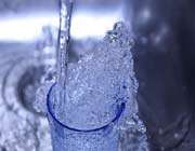 a glass of water