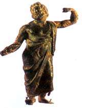 statue en céramique de zeus, époque de séleucide