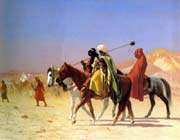 arabes traversant le désert du najd par jean léon gérome 19ème siècle