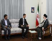 le guide suprême, le président syrien et le président iranien