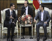 الرئيسان السوري بشار الاسد والايراني محمود احمدي نجاد