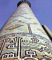 le minaret shir-dor à samarkand
