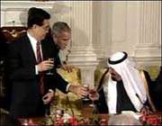 الملک السعودي و بوش الرئيس الامريکي
