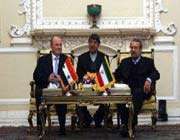 le président du parlement iranien et le président du parlement syrien