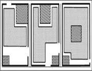 plan de trois formes de plateforme pour le naqq?li dans les maisons de café, montrant 3 types de scène (ronde, ouverte sur 2 ou 3 côtés) et l’emplacement des spectateurs.