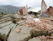 after a landslide in la paz, bolivia