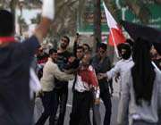 bahrain protests continue as saudi-backed regime forces crack down on a religious ceremony in south of the capital manama