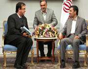 iranian president mahmoud ahmadinejad met french ambassador bruno foucher 