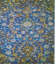 mosaïque de céramique émaillée. mosquée bleue, tabriz, 1465.