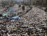 tens of thousands of yemeni anti-government protesters 