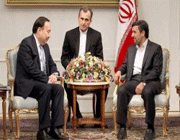 الرئيس احمدي نجاد يوكد رغبه ايران في تعزيز التعاون مع كازاخستان 