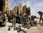 us army soldiers near their military base southeast of baghdad, iraq, september 20, 2011.