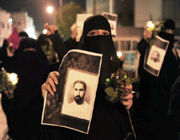 during protest rallies, saudi demonstrators hold the pictures of their loved ones, who have been in prison without trial for years. 