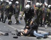 yunanistanda polis ile öğrenciler çatıştı
