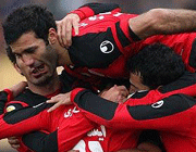 شادی گل پرسپولیس مقابل داماش 