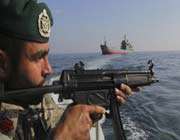 an iranian officer participating in the velayat-90 drill in the sea of oman