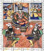 illustration du shahnameh, époque qajare