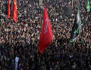 iranians mark the anniversary of the death of islam’s prophet muhammad (pbuh) and the martyrdom of imam hassan (pbuh) and imam reza (pbuh) in the northeastern iranian city of mashad on january 11, 2013.